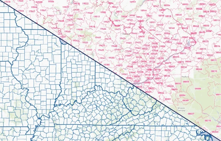 GeoPostcodes - Postal and administrative boundary map