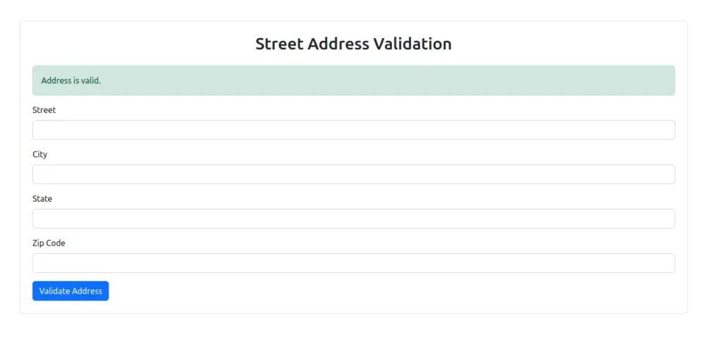 php street address validation