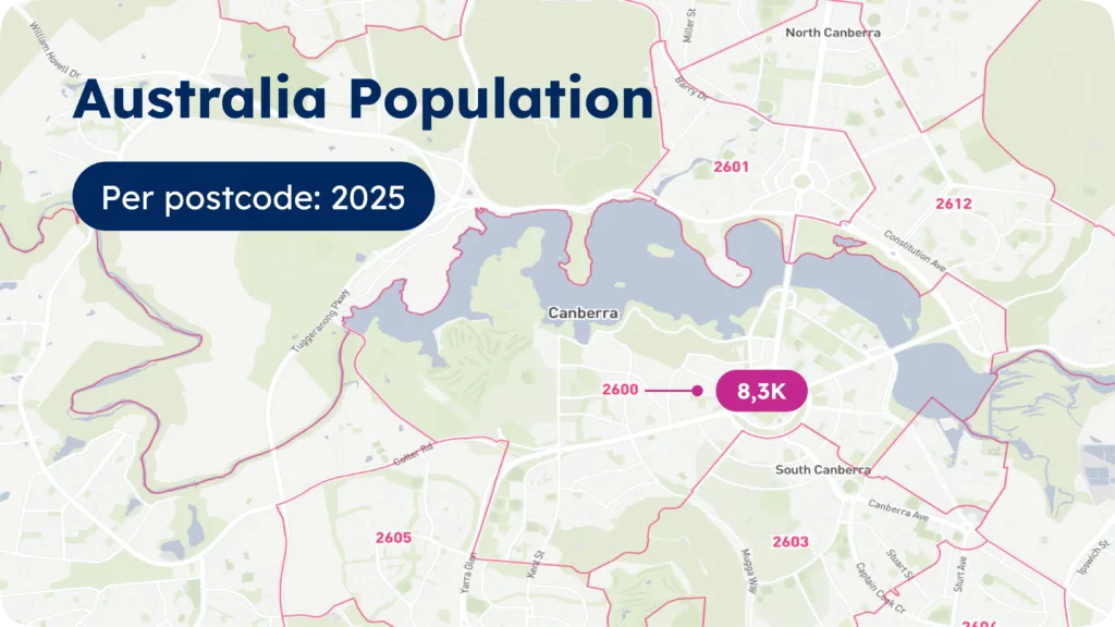 Australia population by zip code - GeoPostcodes