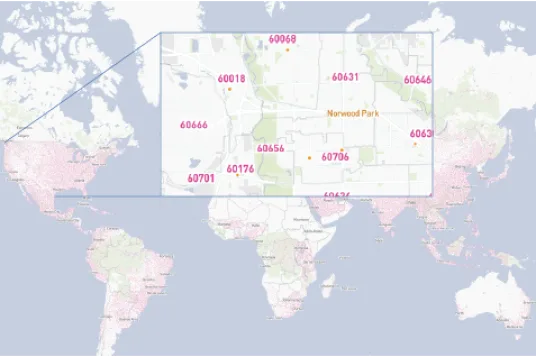 GeoPostcodes - Postal database visual